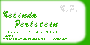melinda perlstein business card